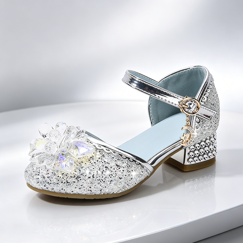 Patent Leather Shine - Sandálias de Salto Alto com Cristais