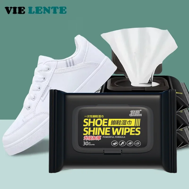 Sneaker Care Clean - Toalhetes descartáveis para limpeza de sapatos,