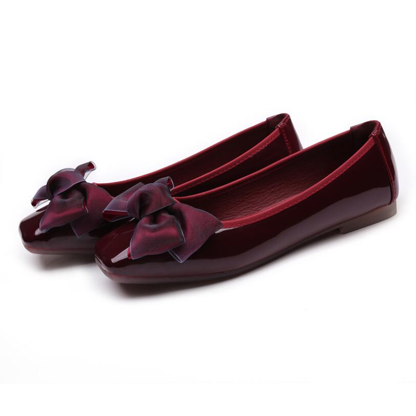 Patent Leather Shine - 2022 novos sapatos femininos ballet apartamentos