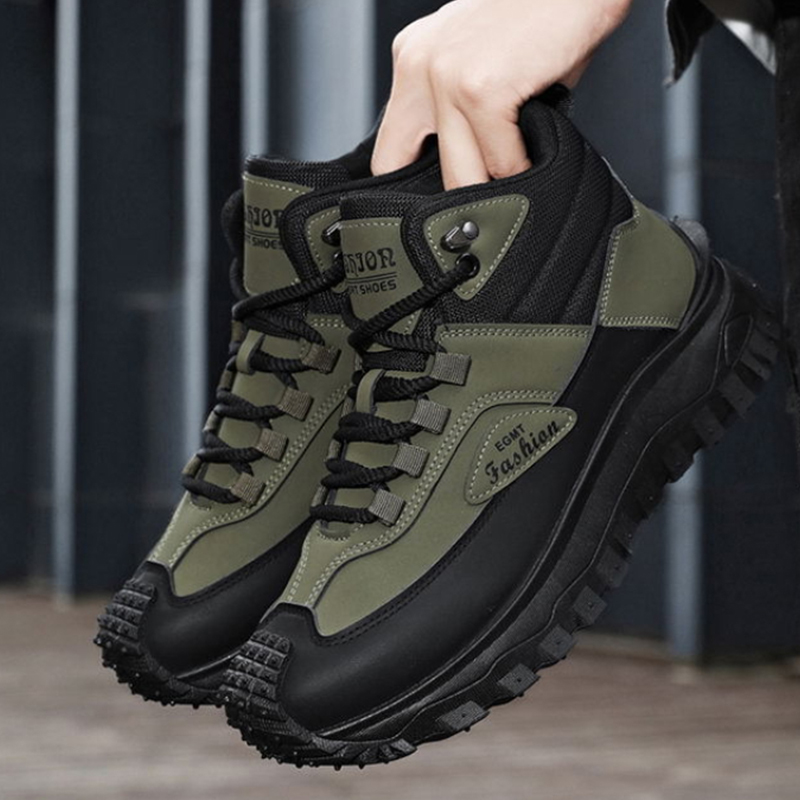 Sneaker Zone - Botas de caminhada masculinas pretas e