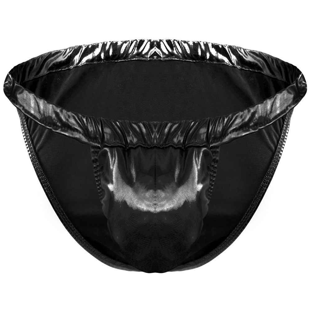 Patent Leather Shine - Moda sexy masculina roupa interior brilho