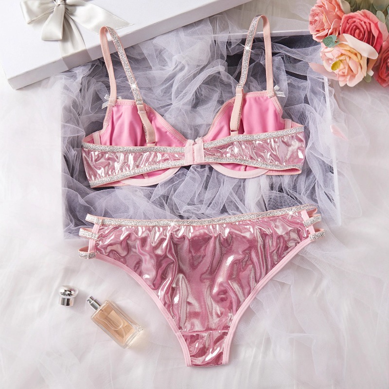 Conjunto de Lingerie Sexy Rosa - Patent Leather Shine avaliação e preço